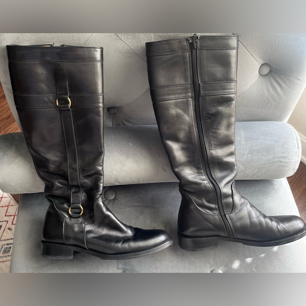 Fosca Industria Argentina black leather buckle boots size 36